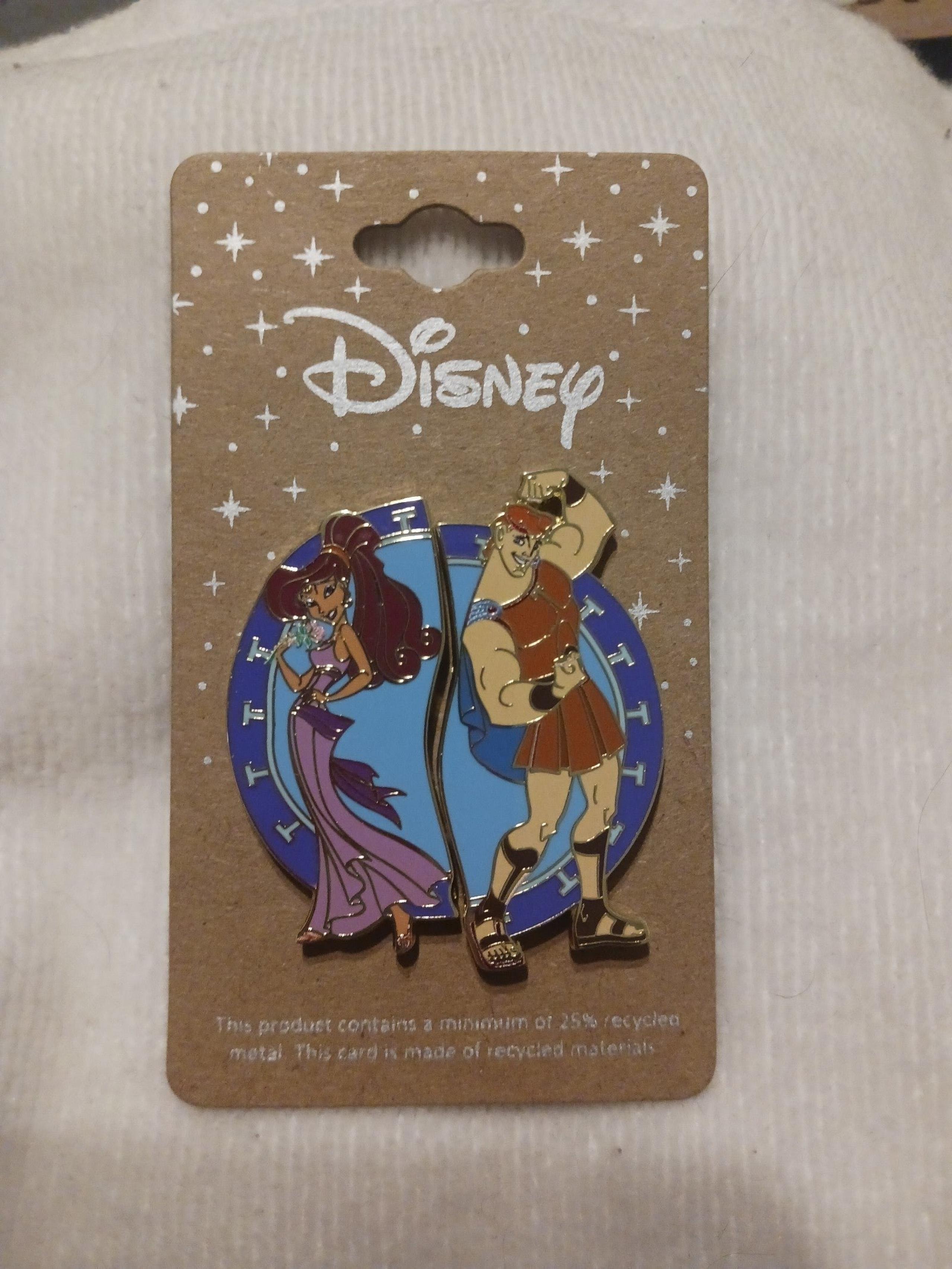 Disney Couples Hercules Meg & Hercules 2 Enamel Pin Set NEW