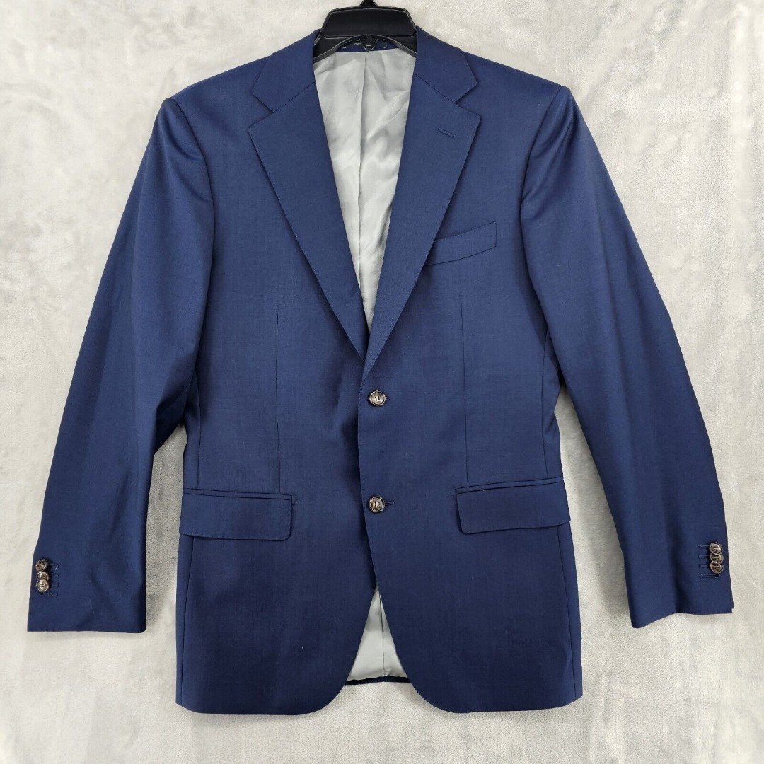 Suitsupply Napoli INT Reda Italy Wool Navy 2 Button Blazer Coat 38L