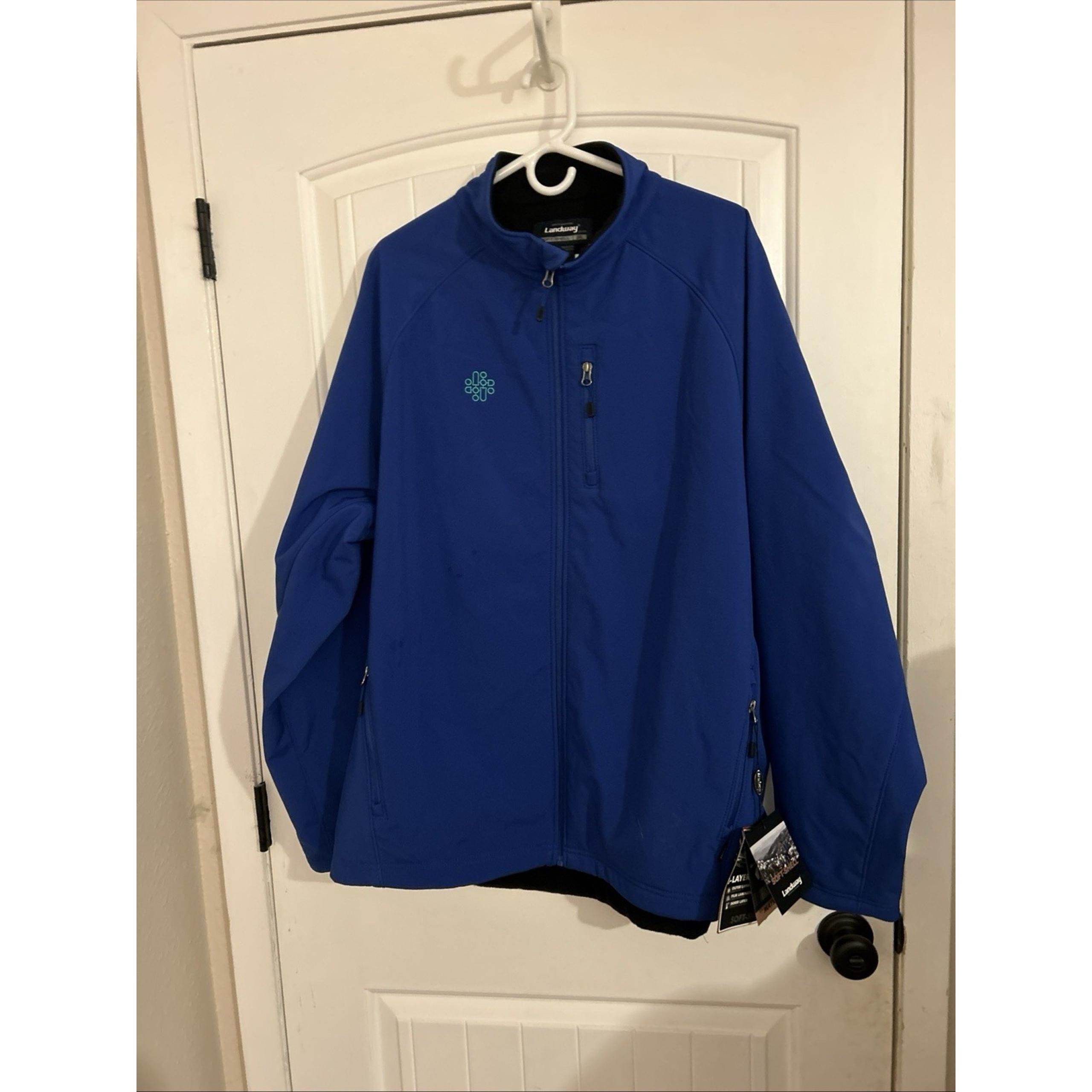 Landway Soft Shell Jacket Mens XL Water Res Breathable Stretch Biz Embroider NEW