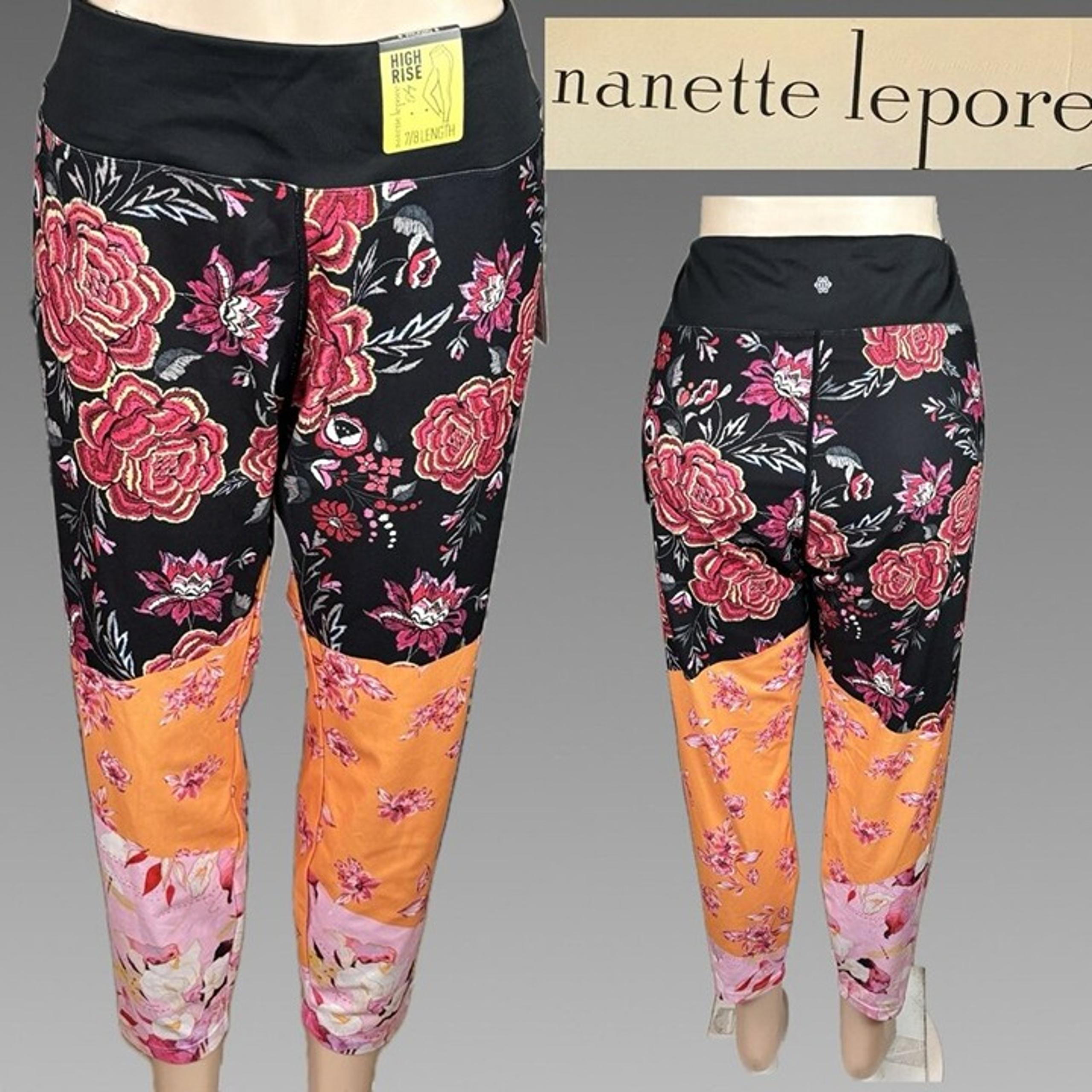 Nanette Lepore +3X Botanical Floral Print Compression Ankle Length Leggings