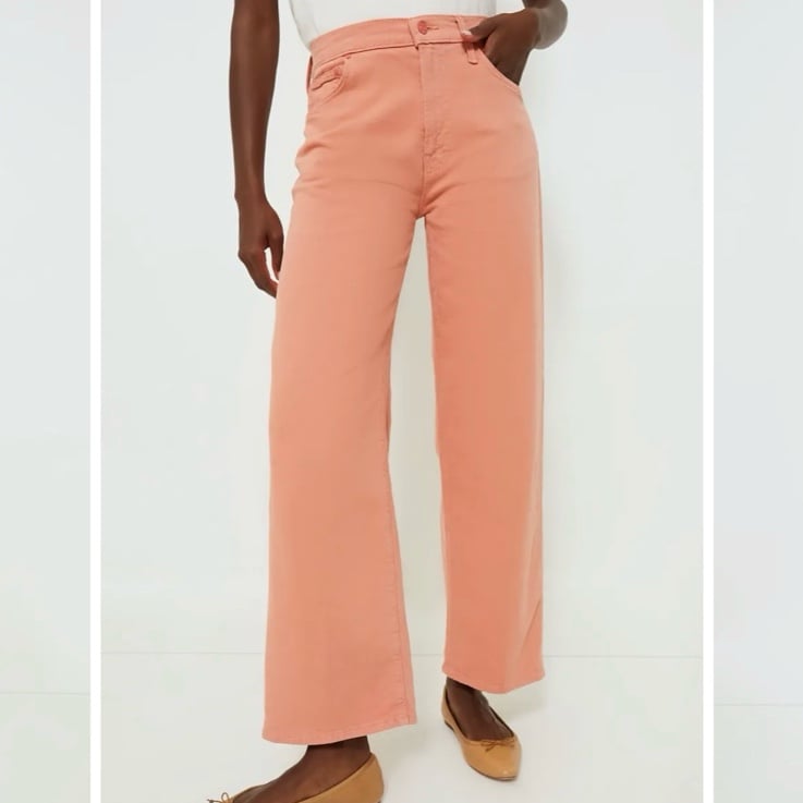 NWT MOTHER Denim Dodger High-Rise Straight-Leg Jeans Size 34 Mango