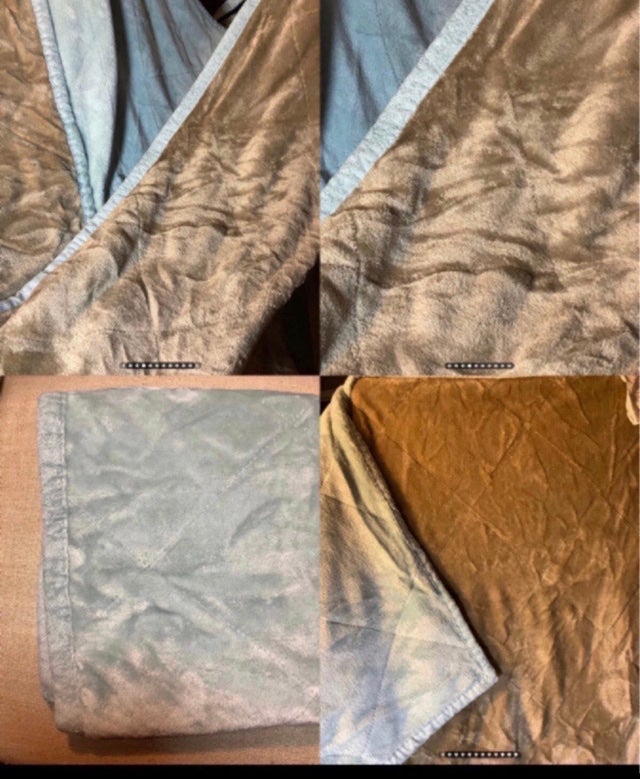 Lot of 2 Sonoma Luxury popular Down-Alternative Reversible Plush Throw 50”X 60” Blankets