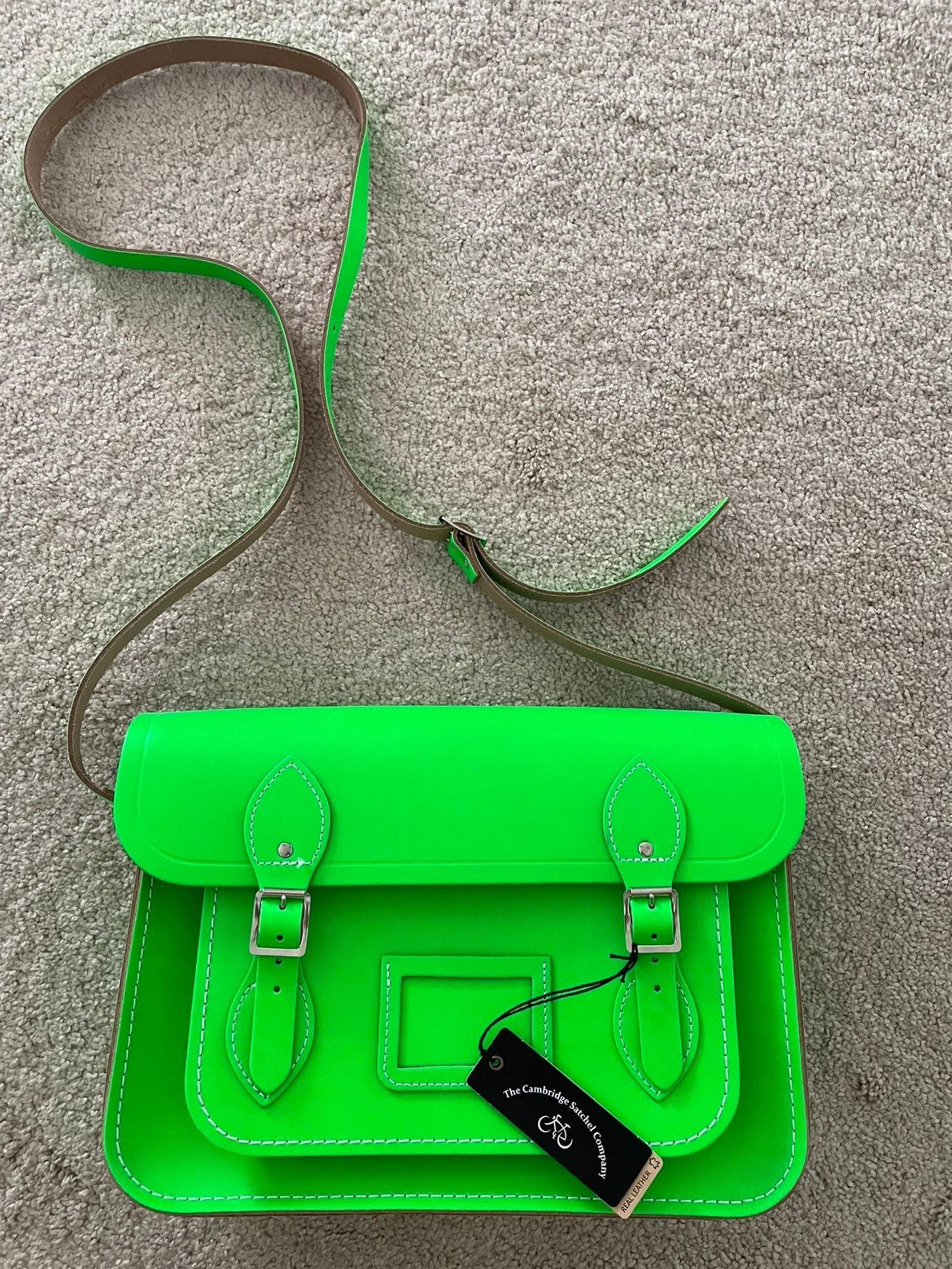 Bright Neon Green Satchel Bag