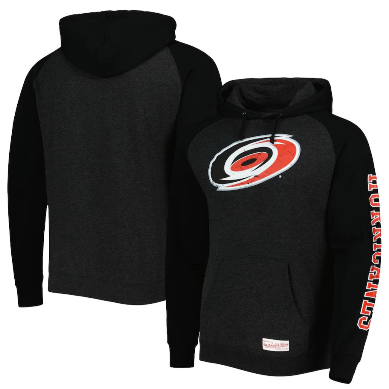 Carolina Hurricanes Mitchell & Ness Distressed Logo Pullover Hoodie Men's XL