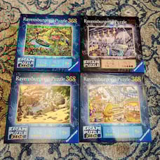 Ravensburger 4 Escape Puzzle Jigsaw Bundle Kids Game Lot