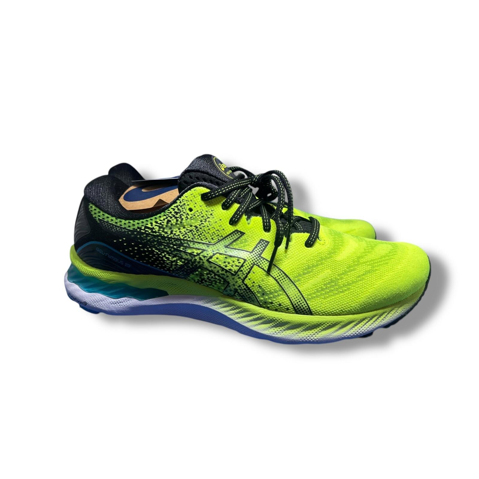 Asics Gel-Nimbus 23 Running Shoes Mens Size 11 Black Yellow FlyteFoam Ortholite