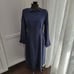 Unsubscribed 100% Silk Navy Blue Shirtdress Long Sleeve Size 10