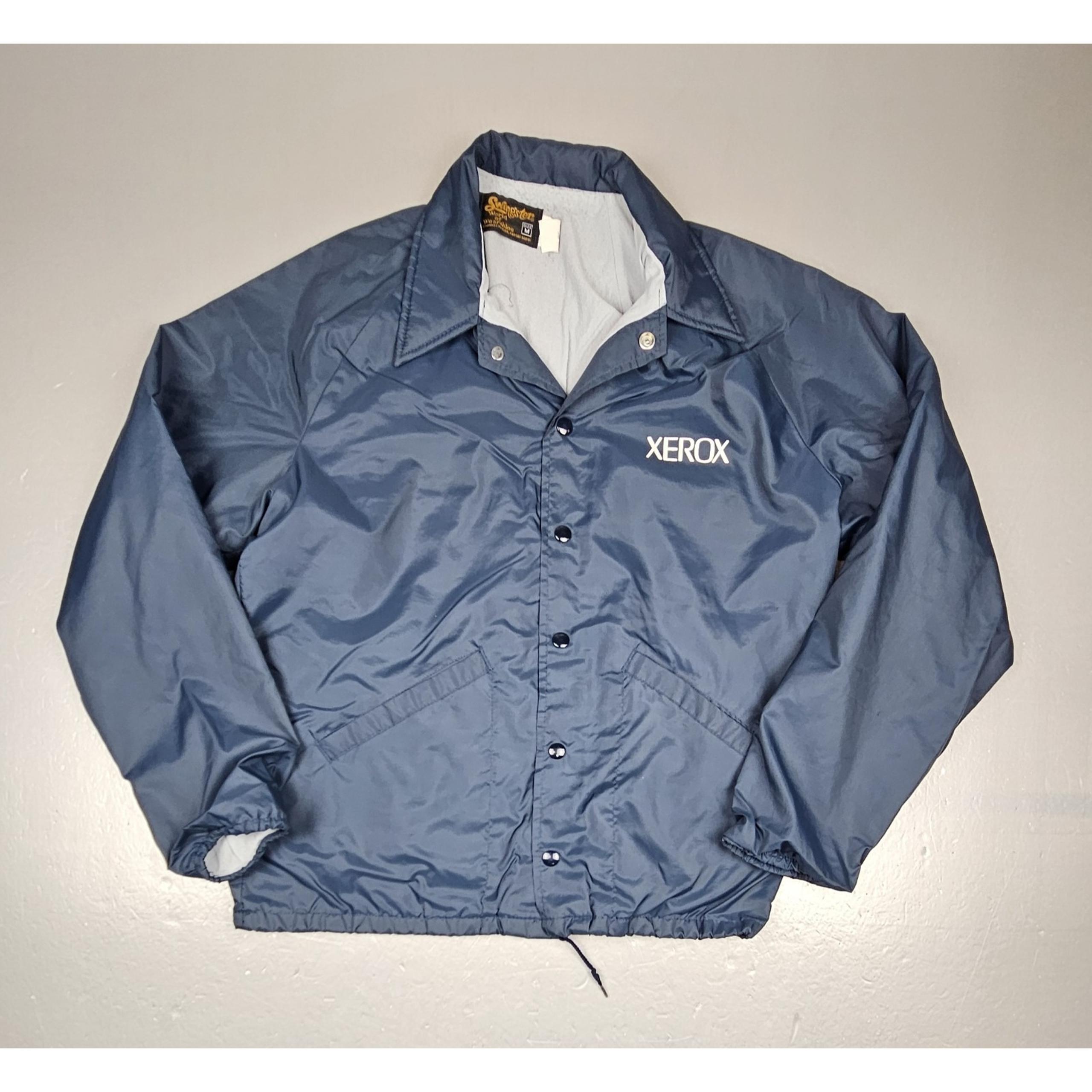 Swingster XEROX Jacket Mens Medium. Blue Vintage Computer Windbreaker USA Made