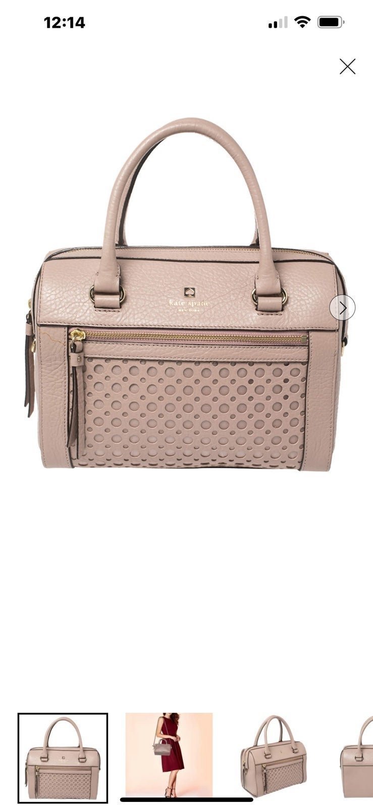 Kate Spade Perri Lane Bubble purse blush long strap pink