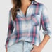 Bella Dahl - Plaid Fray Pocket Shirt NWT