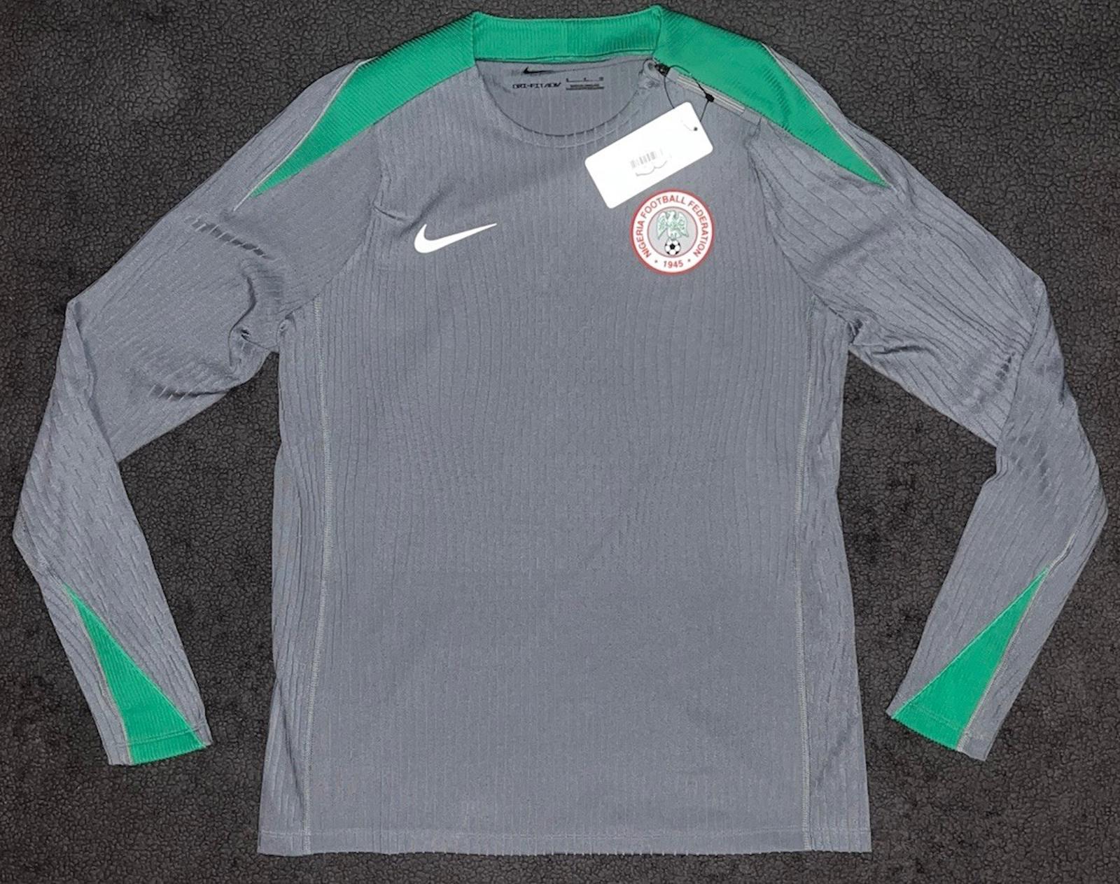 Nike Nigeria Strike Dri-FIT Knit Soccer Drill Top Abuja FQ8948-065 Womens Small
