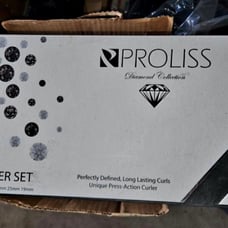 Proliss Diamond Collection TRIO 3P Curling Iron Wand 3-Piece Clipless Curler Set