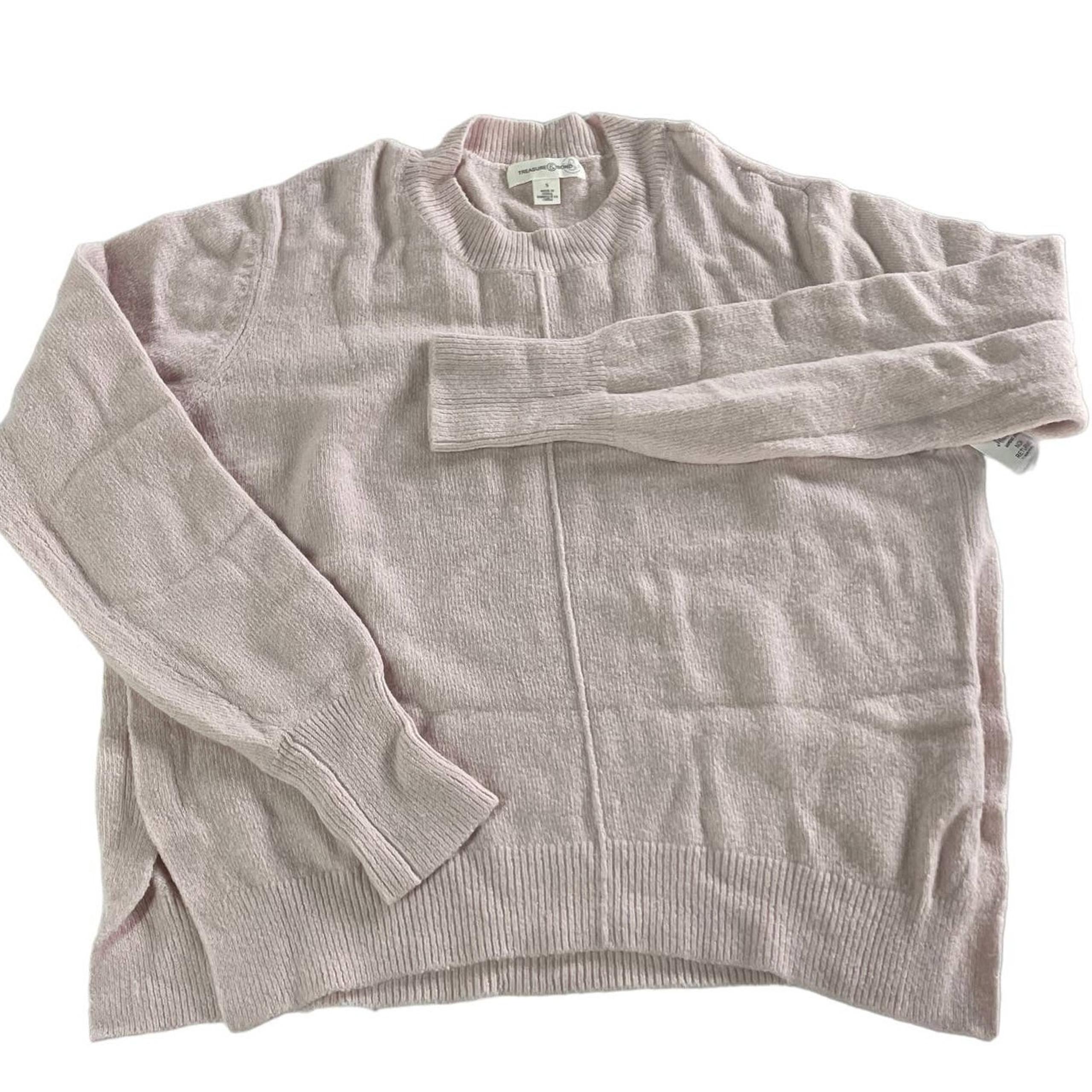 Treasure & Bond Sweater Womens Small Pink Crew Neck Soft Knit Cotton