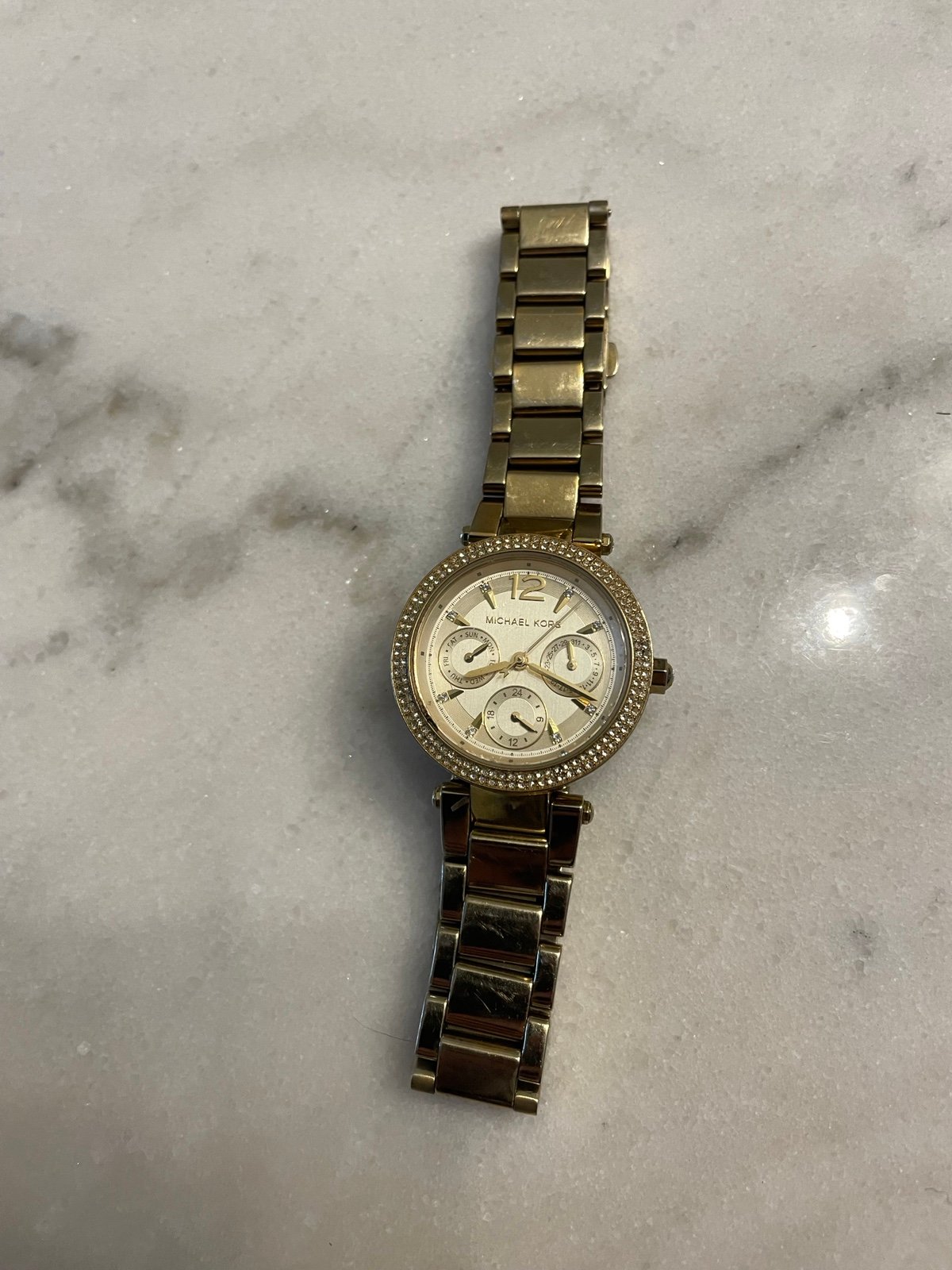Gold Micheal Kors watch stainless steel mk-6351