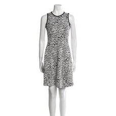 kate spade Authentic black white Leopard Print tank A Line Mini dress small