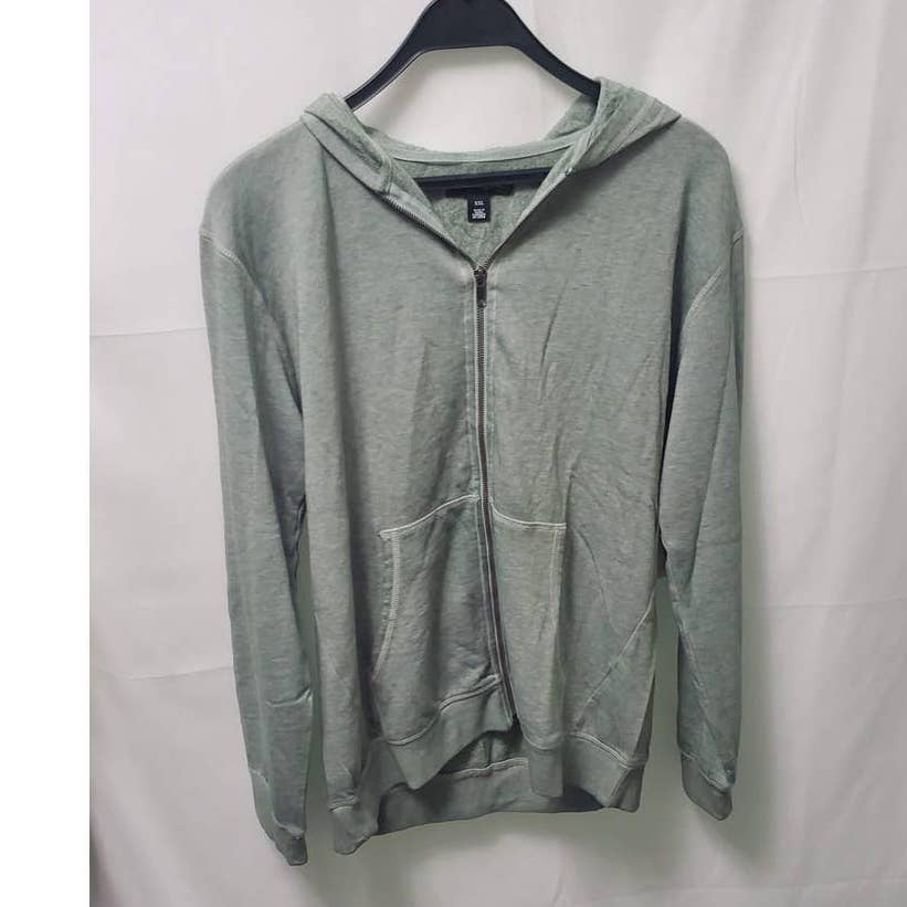 Nordstrom Treasure & Bond Burnout Zip Up Sweater Green Agave Plus Size XXL 18/20