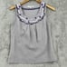 Boden Lavender Purple Ribbon 100% Linen Sleeveless Pleated Blouse Top