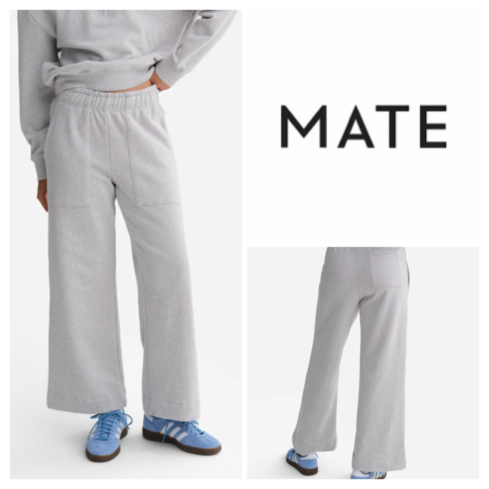 Mate Organic Fleece Wide Leg Pant small