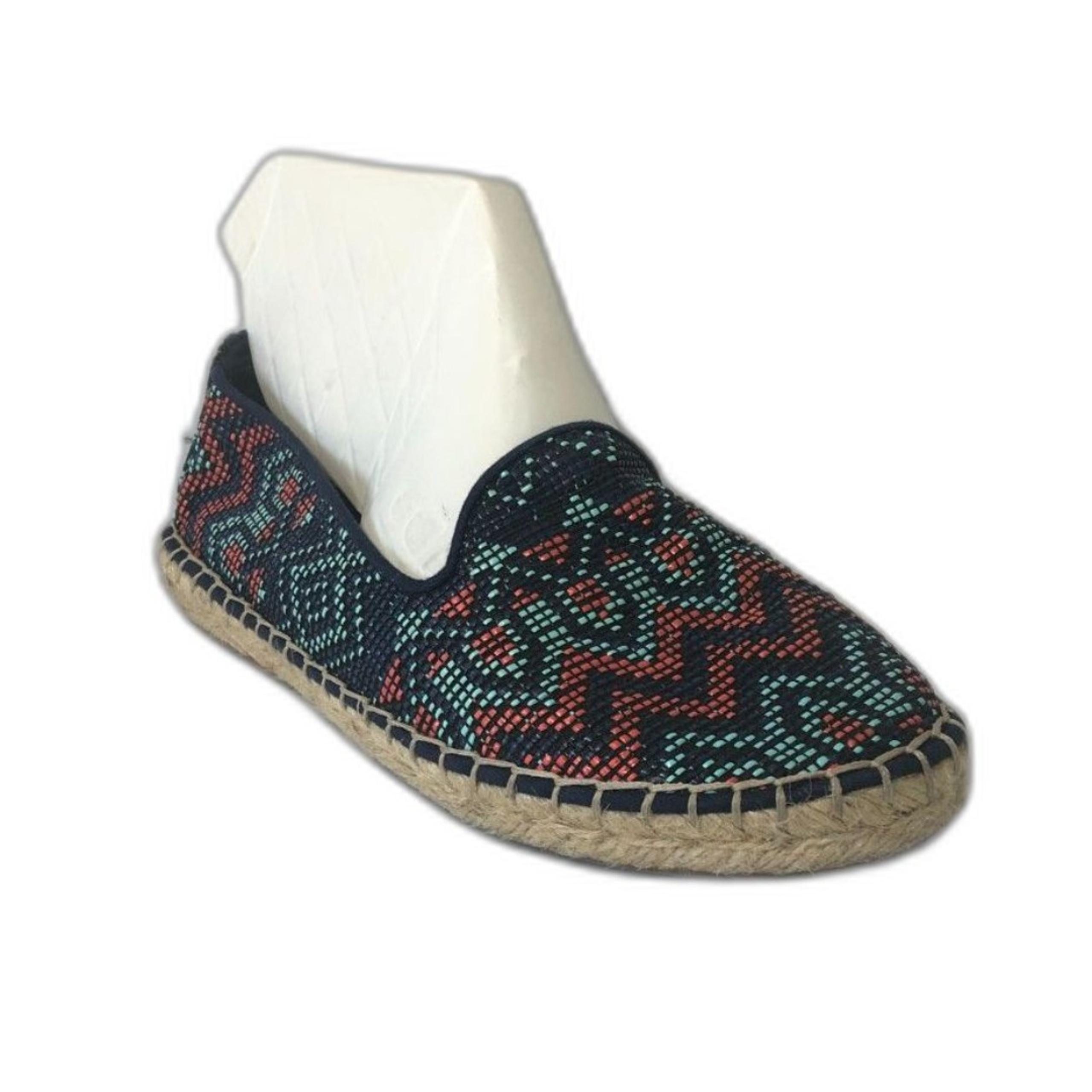 DOLCE VITA Women's Ottie Espadrille Beaded Slip On Sneakers Size 8 Navy