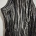 Cusp Neiman Marcus Leather Halter neck Blouse Sz S Fringe Black Boho Biker