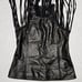 Cusp Neiman Marcus Leather Halter neck Blouse Sz S Fringe Black Boho Biker