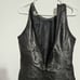 Cusp Neiman Marcus Leather Halter neck Blouse Sz S Fringe Black Boho Biker