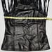 Cusp Neiman Marcus Leather Halter neck Blouse Sz S Fringe Black Boho Biker