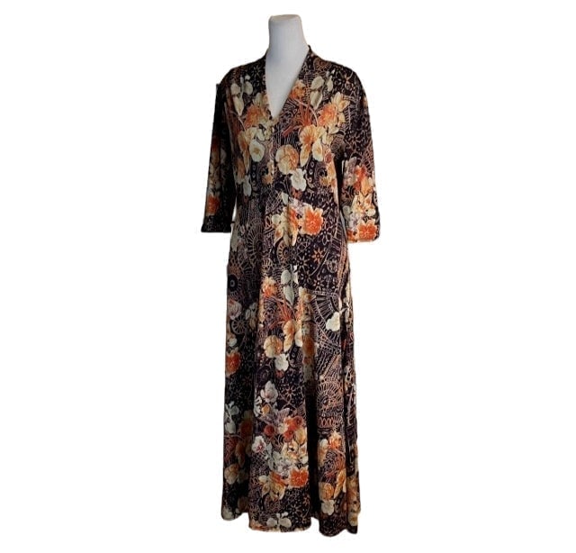 Soft Surroundings Vneck Maxi Floral Adamaris Dress Size Small