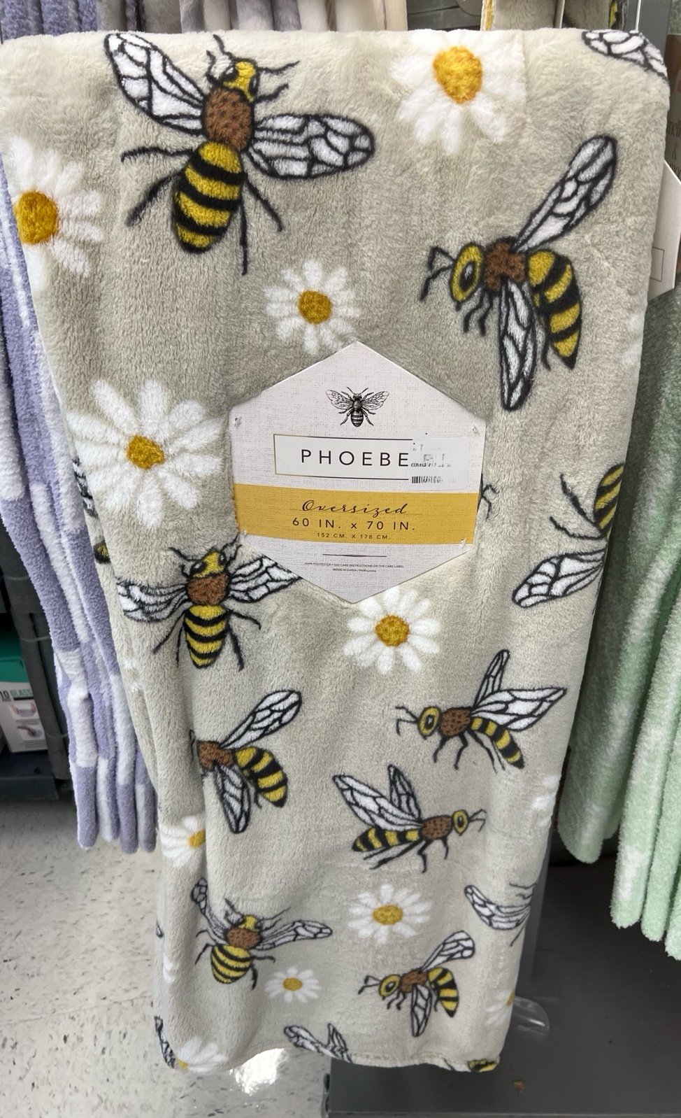 Plush bees soft throw !