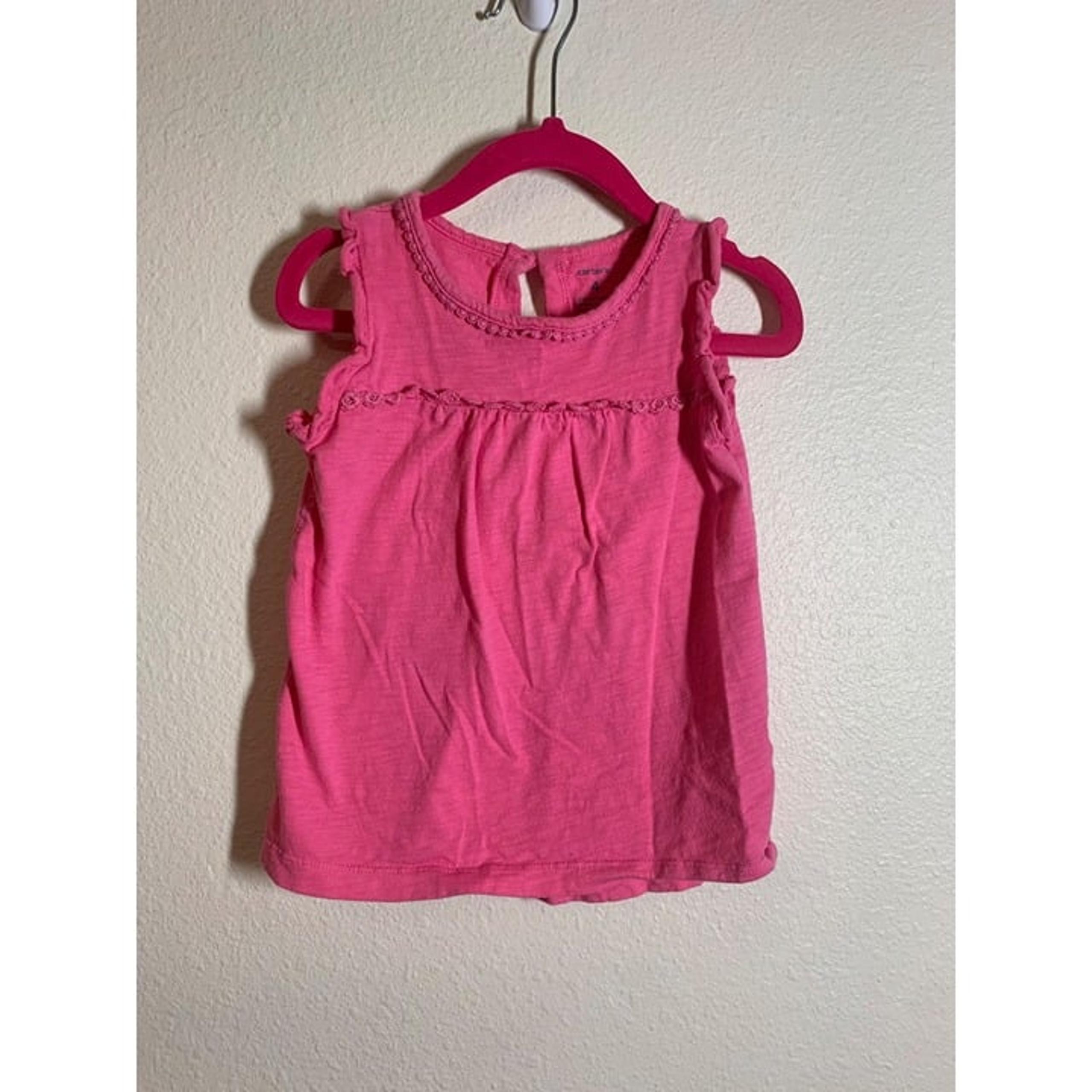 Carter's Casual Tank Top Girls Size 4 Pink AD8
