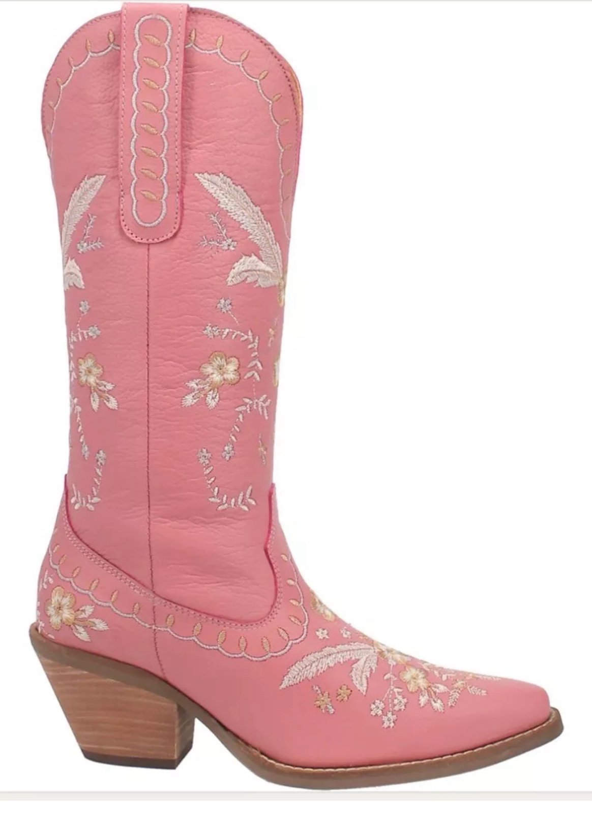 Dingo Pink Floral Western Boots Shoes 8.5 New