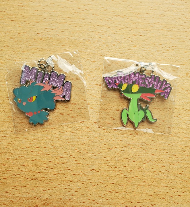 Misdreavus and Dreepy Pokemon Metal Charm Collection Ghost Pokemon Center JP