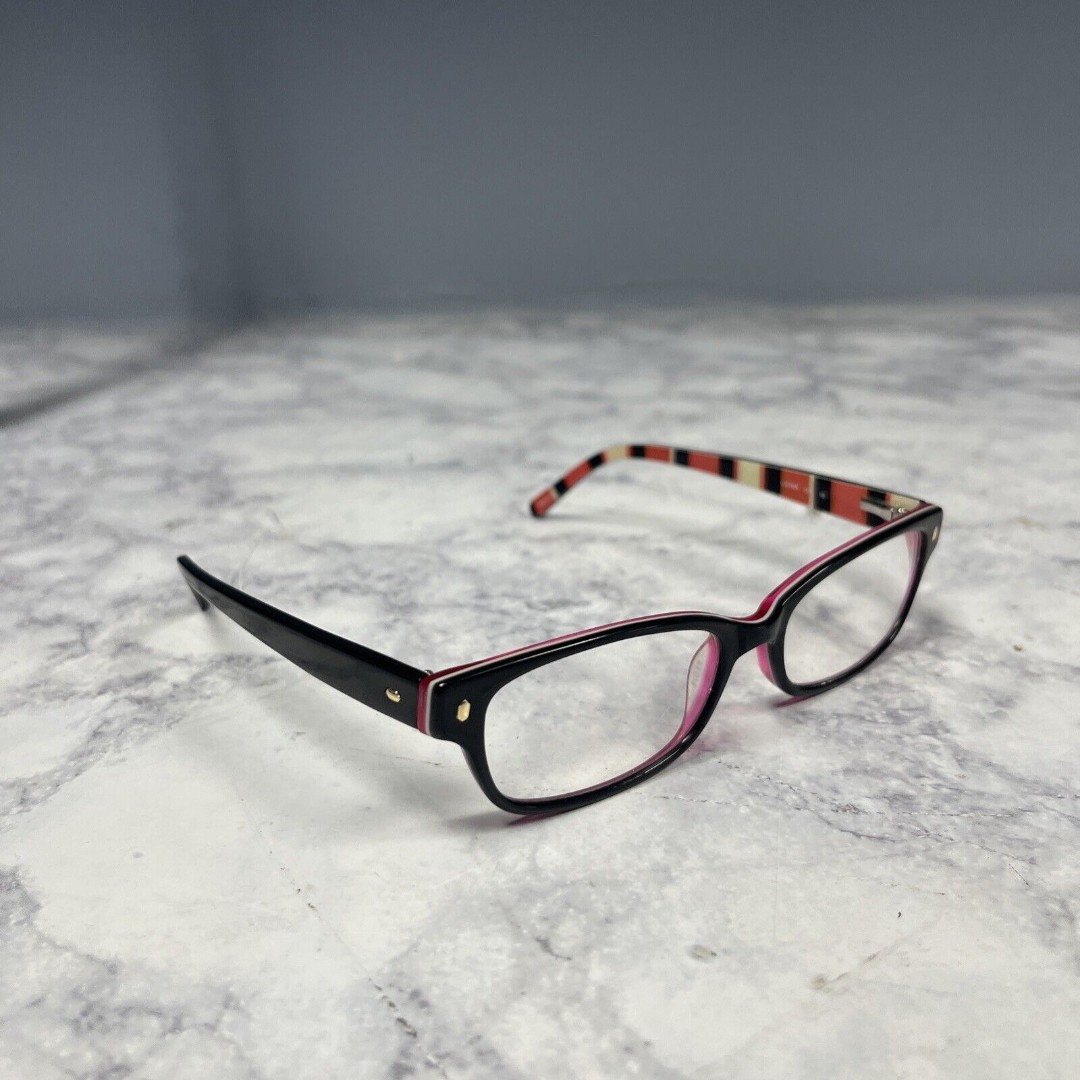Kate Spade Lucyann 0X78 Eyeglasses Black Pink Rectangular Frames Only 49-16-135