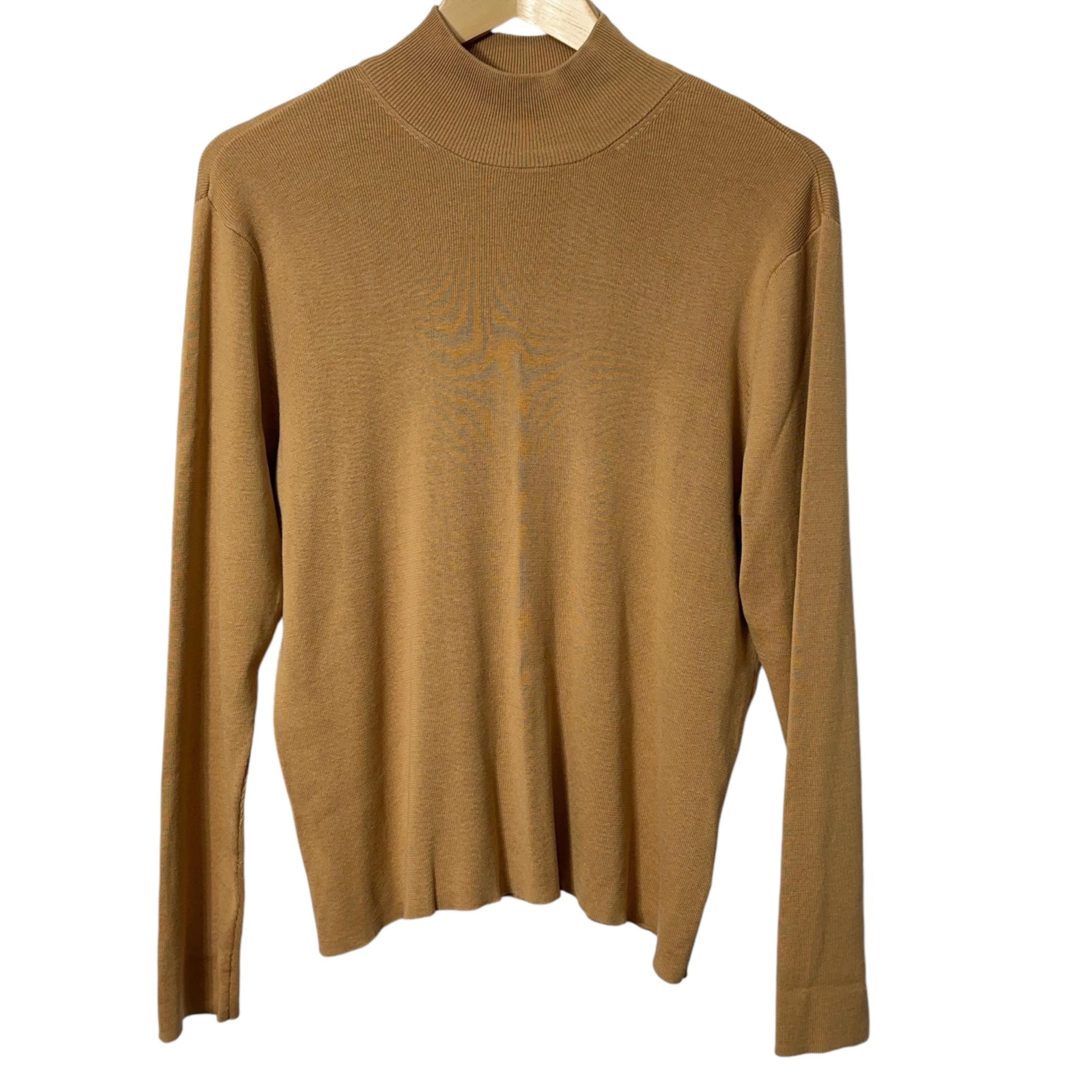 Coldwater Creek Womens Silk Blend Mock Neck Sweater Size XL