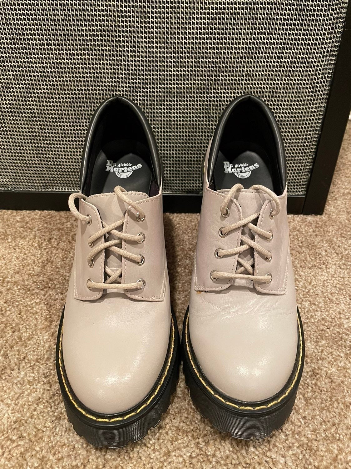Doc Martens Grey Silver lace up Shoe