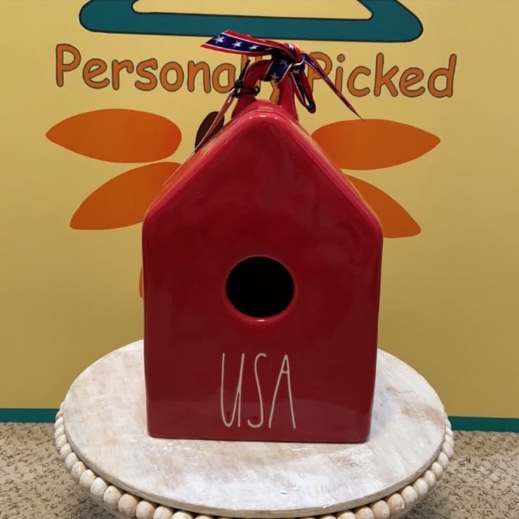 Rae Dunn USA Birdhouse