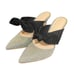 Loeffler Randall Flora Suede and Glitter Bow Mule Heels Size 8.5 B