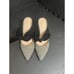 Loeffler Randall Flora Suede and Glitter Bow Mule Heels Size 8.5 B