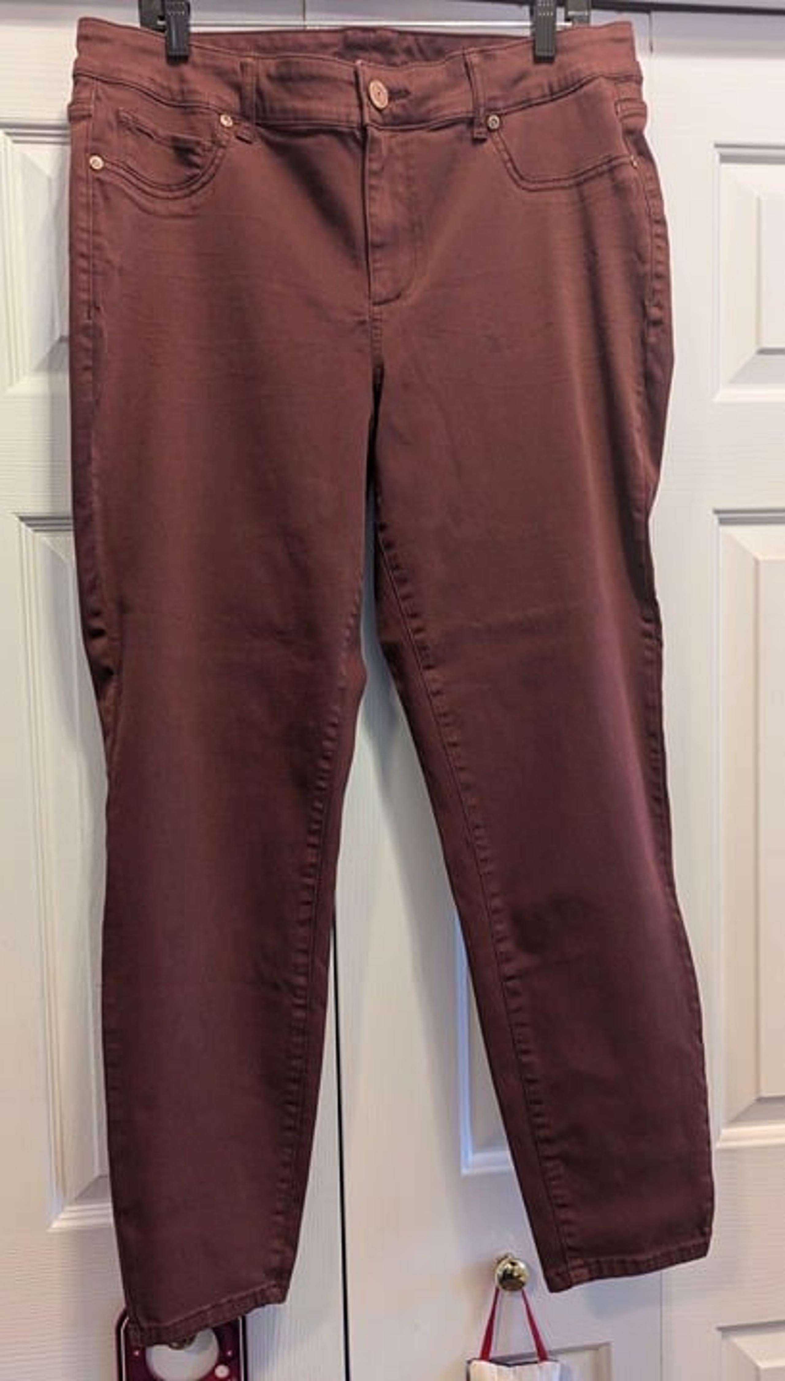 MAURICE'S Women's Dark Red Jeans Pants High Rise Size 18w PLUS - Maurices