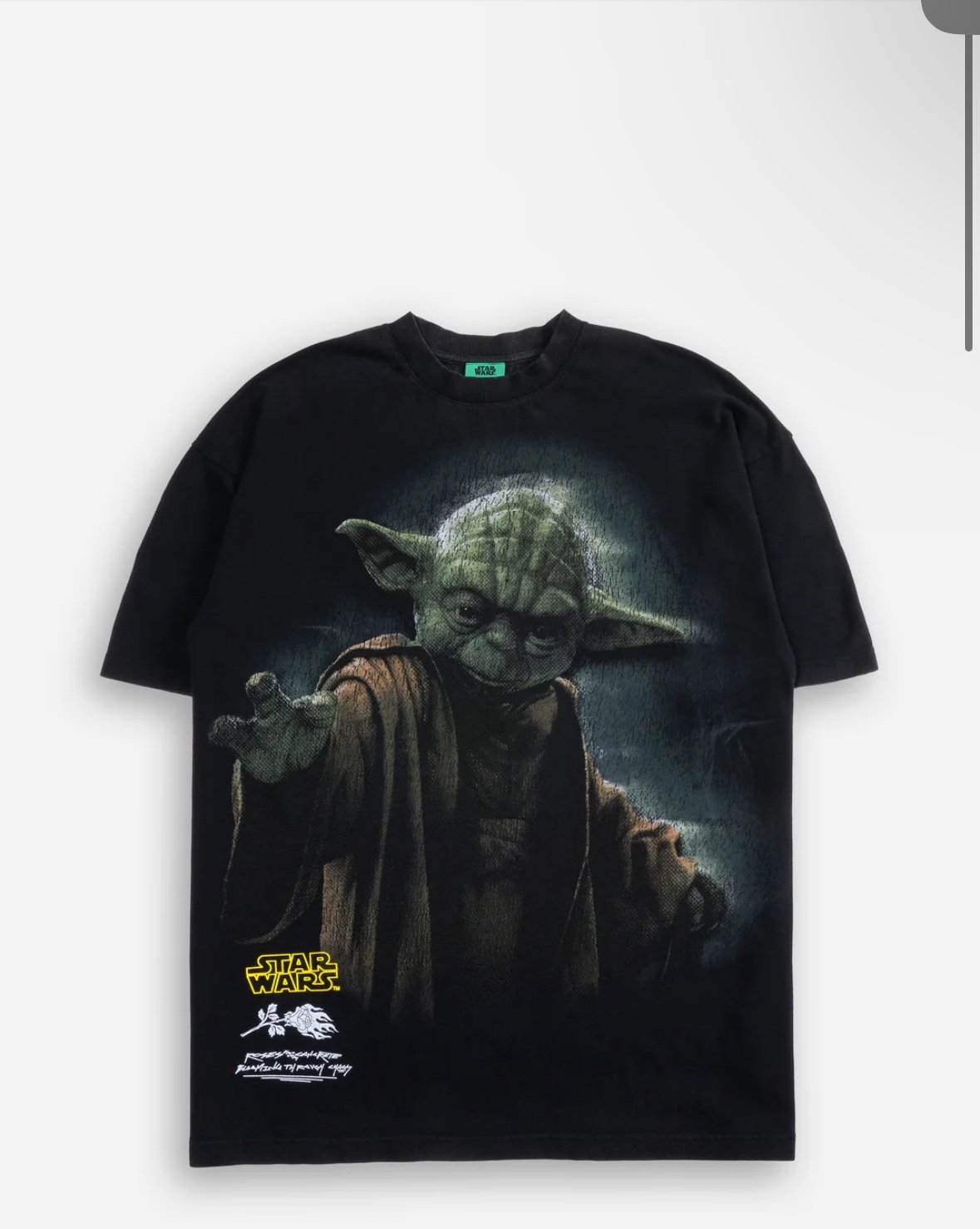 BLINDED BY THE LIGHT AMERICAN CLASSIC OVERSIZED TEE IN VINTAGE BLACK LARGE YODA