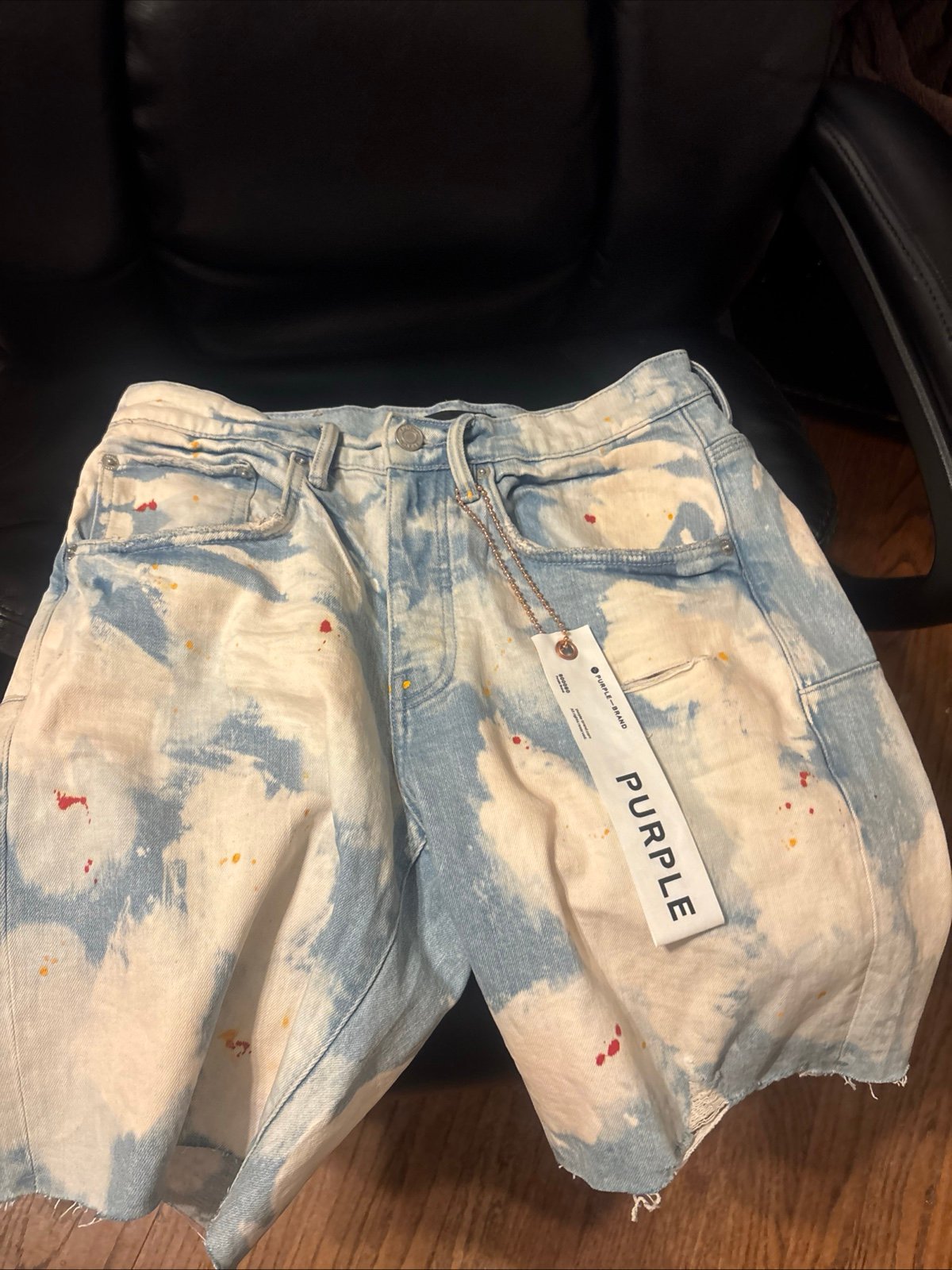 desginer purple brand jean shorts