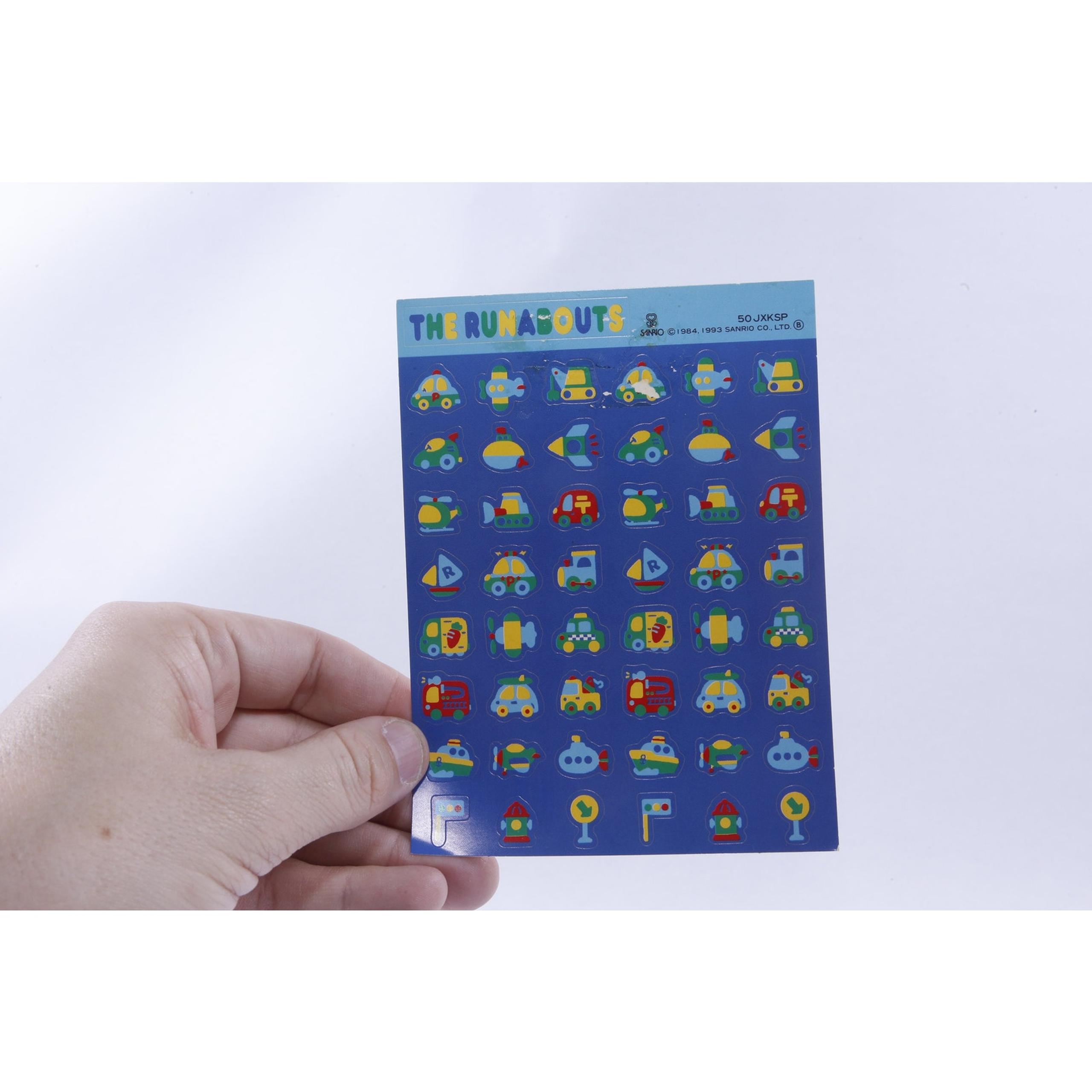Sanrio, The Runabouts, Little Vehicles, Toy, Transport, Sticker Sheet, 1993, Pic