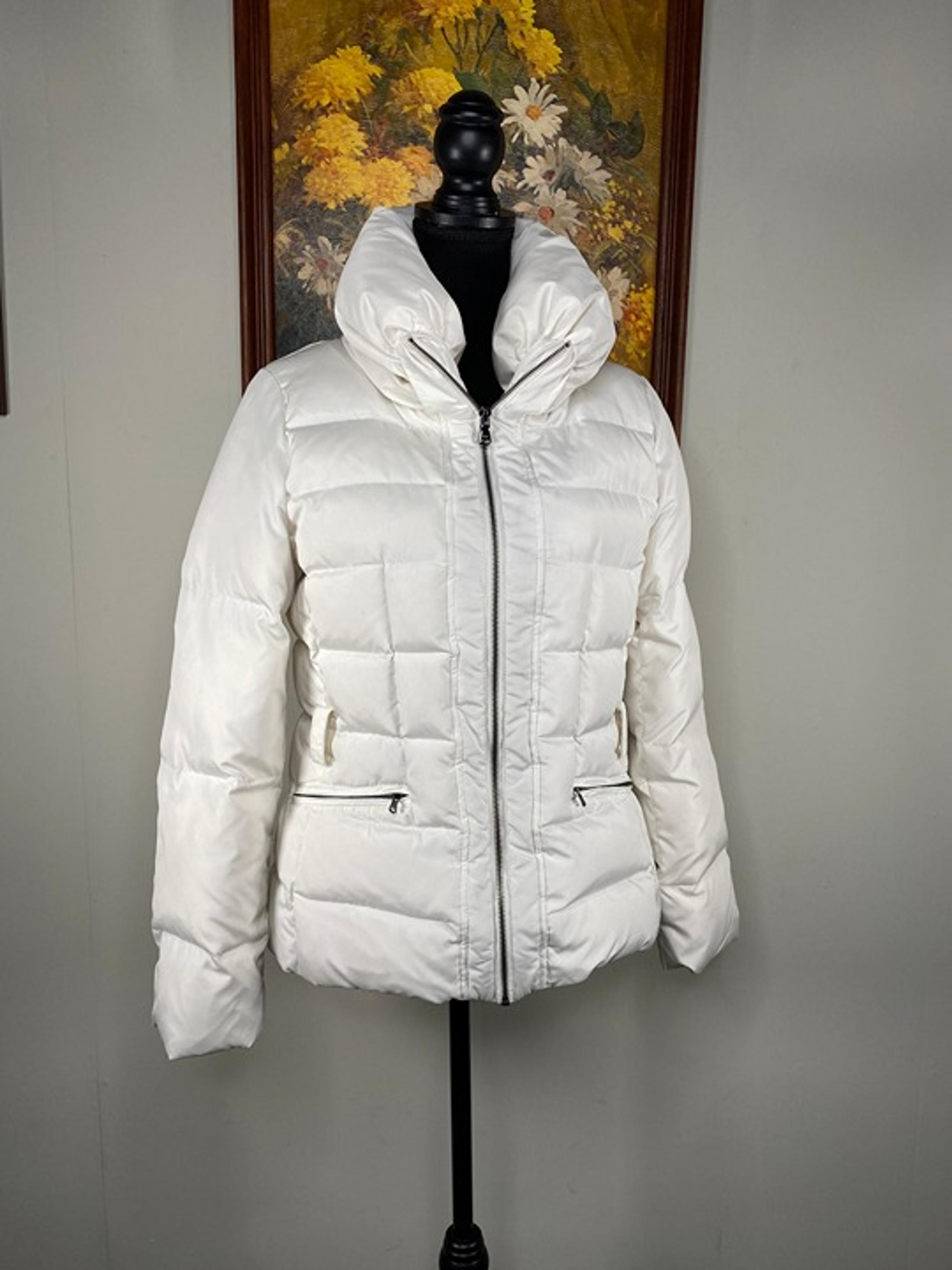 New York & Company Puffer Jacket Women's Medium White Winter Casual