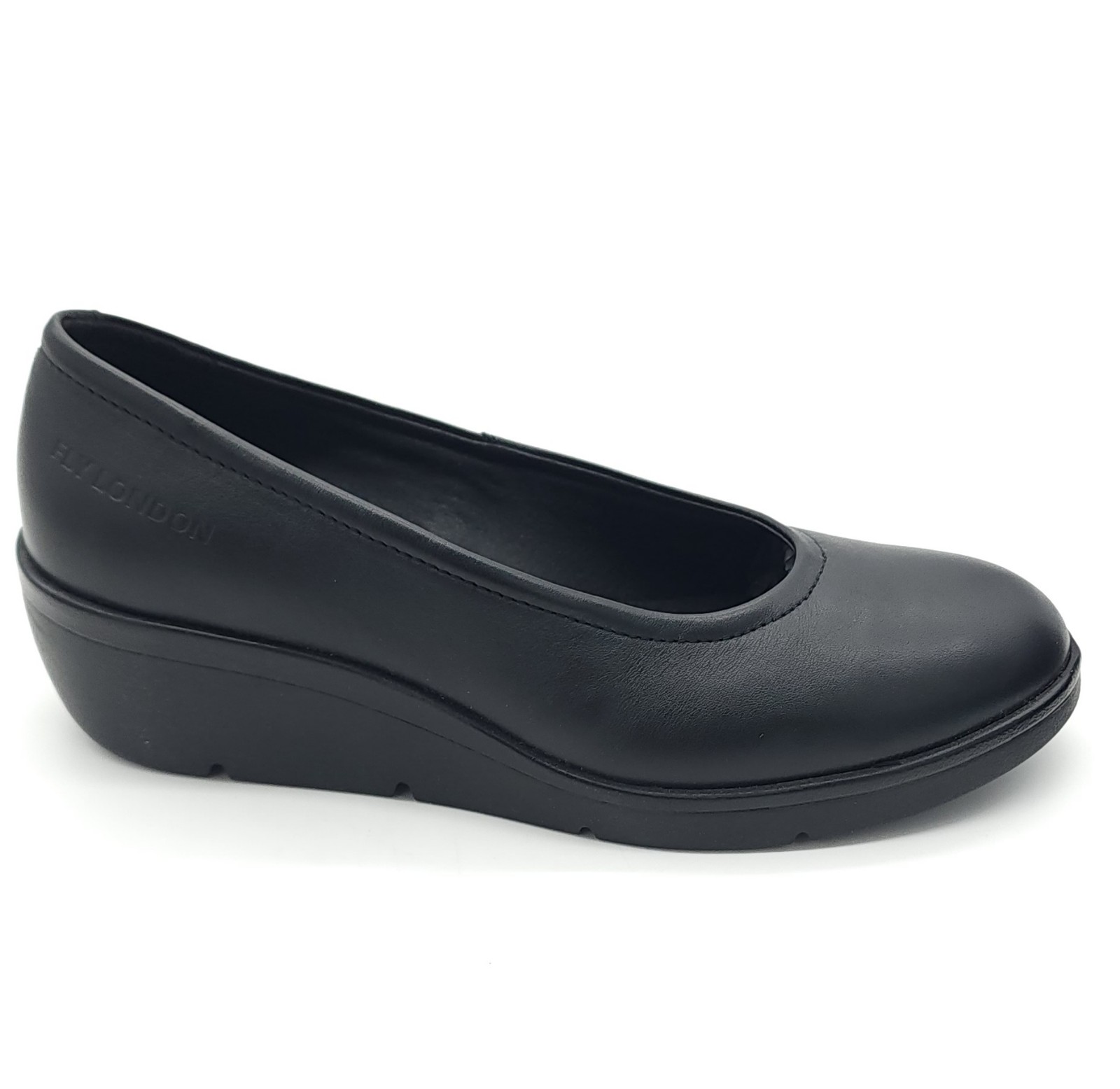 Fly London Women's Numa Wedge Black Mousse Slip On Shoe US Size 7 EU 38