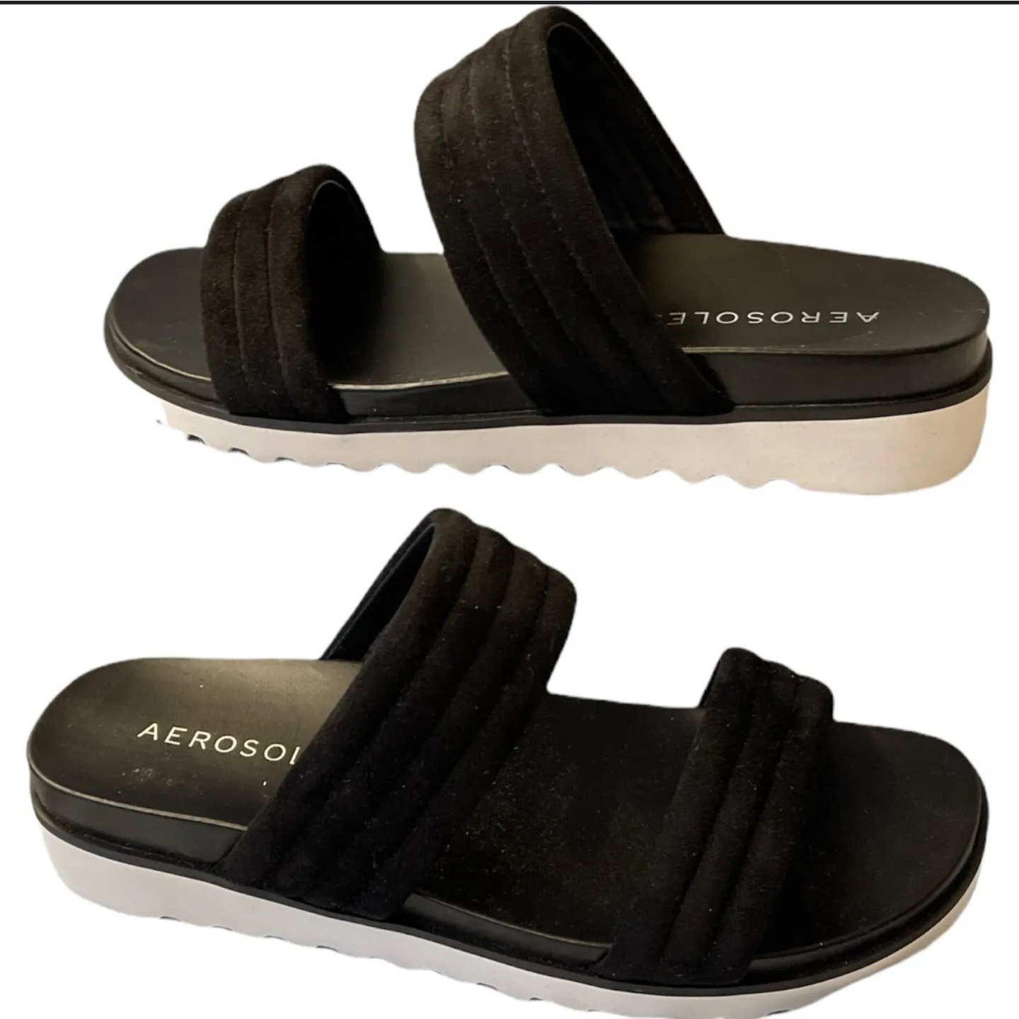 Aerosoles Women's Kinnelon Slide Sandal, Black, Size 5 . MSRP 135