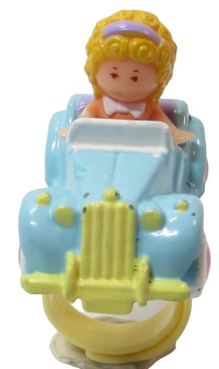 1989 Polly Pocket Polly's Sports Car Ring RARE Blue Variation Bluebird (49328)