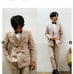 DRESS PRODUCTION Double-Breasted Tuxedo Light Beige