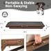 Large-Brown 55.1'' long Adjustable Folding Pet Ramp, Upgrade Rubber Pet Steps