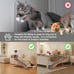 Large-Brown 55.1'' long Adjustable Folding Pet Ramp, Upgrade Rubber Pet Steps