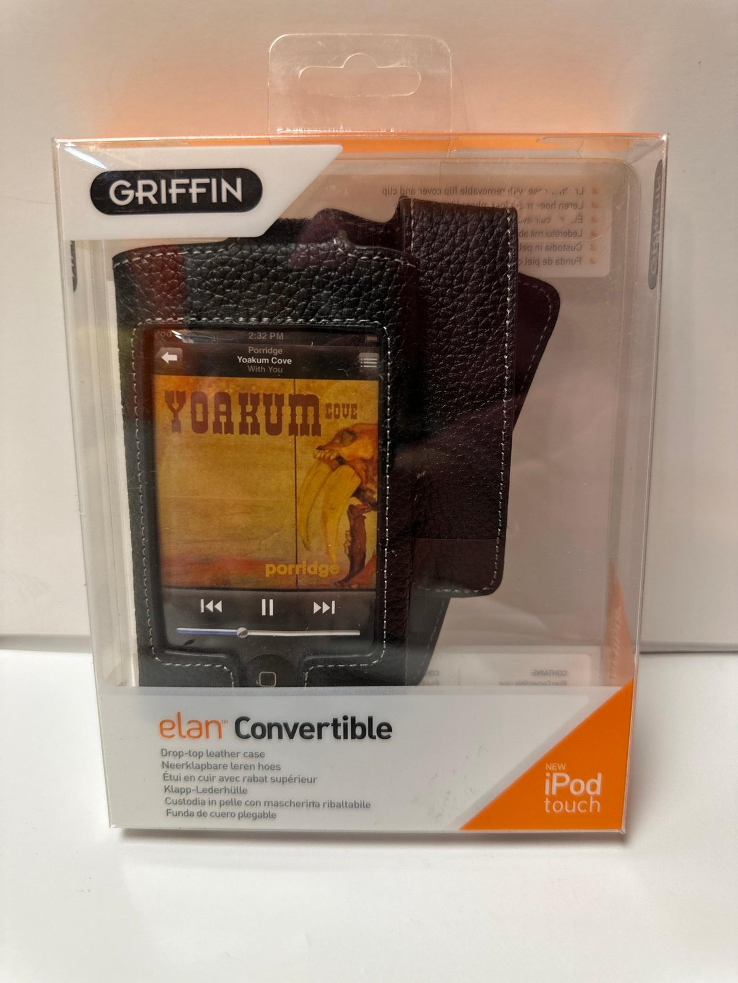Belt Clip case for iPod touch 2nd Generation Griffin elan convertible black leat